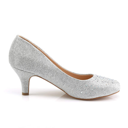 Pleaser sieviešu Doris-06 slaidu pumpītis, sudrabaini mirdzoša sieta formā, 39 EU