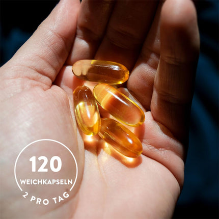 Omega 3 kapsulas, augsta deva 2000 mg Omega 3 eļļa 1000 mg EPA + 500 mg DHA vienā dienas devā (2 Premium Omega 3 zivju eļļas kapsulas) - Omega-3 taukskābju kapsulas - 120 kapsulas Zivju eļļa Omega 3 augsta deva 60 dienas