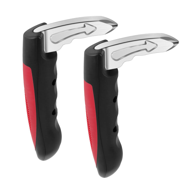 2 STK Einstiegshilfe Auto Senioren 180KG Tragkraft, Auto Griff Senioren mit Auto Sicherheitshammer Funktion, Rutschfest, Rostfrei, Car Handle Auto Ausstiegshilfe für alle Arten von Autotüren (Rot)
