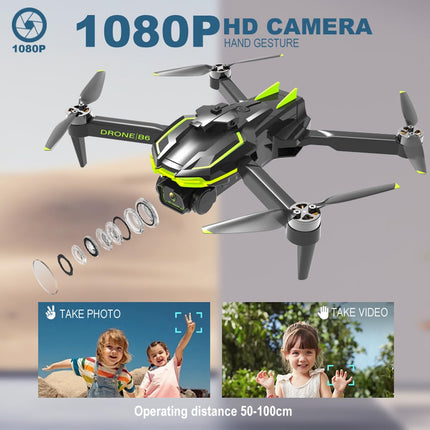 Drons ar 1080P kameru bērniem un pieaugušajiem ar bezkontaktu motoru, salokāms kvadrokopters ar WiFi pārraidi, 35 minūšu ilgs lidojuma laiks, iesācēju dronu rotaļu dāvanas zēniem un meitenēm