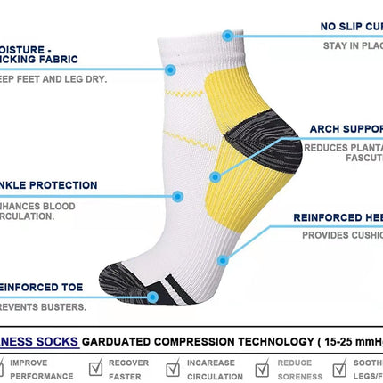 Tlynsnil kompresijas zeķes vīriešiem un sievietēm, 8 pāri, kompresijas zeķes, sporta zeķes, plantāra fascīta, pēdas velves atbalsta, skriešanas, sporta zāles, noguruma mazināšanas