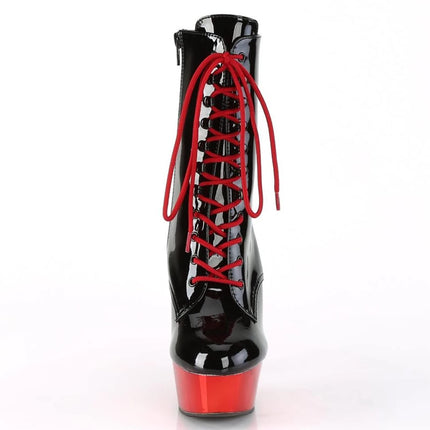 BeAUZQ 6 collu stileto potīšu zābaki fetiša augstpapēžu sievietēm, moderni zelta ādas zābaki seksīgi striptizeru naktskluba stieņa deju pumpas apavi 34.-46. izmērs, sarkani, 39.