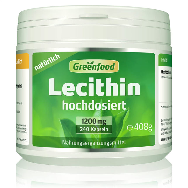 Lecitīns, 1200 mg, 240 kapsulas, augsta deva – BEZ mākslīgām piedevām. Bez ģenētiskās inženierijas. Mīkstās želejas kapsulas.
