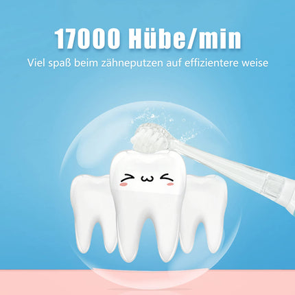 SEAGO SG-513 elektriskā zobu birste bērniem, bērnu zobu birste, elektriskā zobu birste 0-3 gadu vecumam ar LED gaismu, viedo taimeri, ūdensizturīgu IPX7 skaņas zobu birsti (zilā krāsā)