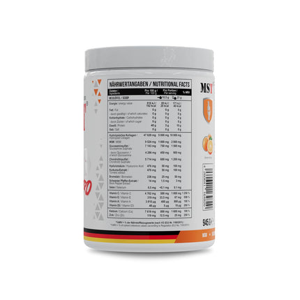 MST® Nutrition Flex Pro pulveris – kolagēns, MSM, glikozamīns, hondroitīns un hialuronskābe – augstas kvalitātes formula – ražots Vācijā (945 g, apelsīnu krāsā)