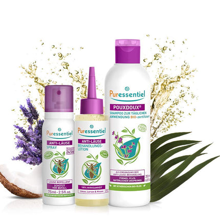 Puressentiel - pret utīm - galvas utu atbaidīšanas aerosols - galvas utis un gnīdas - atbaida utis un novērš invāziju - aktīvā viela 100% dabīgas izcelsmes - 75 ml