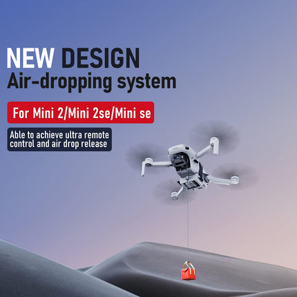 Airdrop kravas transportēšanas piegādes ierīces atbrīvošanas nomešanas ierīce, kas ir saderīga ar DJI Mini2/Mini 2 SE/Mini SE nomešanas sistēmu, dronu aksesuārs kāzām, meklēšanai un glābšanai