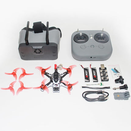 EMAX Tinyhawk 3 Plus Freestyle Drone RTF komplekts, gatavs lidojumam, FPV HD Zero Drones, mini sacīkšu kvadrokopters, izturīgs oglekļa šķiedras rāmis ar brillēm un E8 radio raidītāju bērniem, pieaugušajiem un iesācējiem