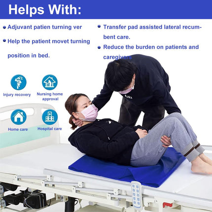 Gleittuch für Betttransfer,75x95cm Patiententransferbrett,Gleittuch für Bettlägerige,Transferboard Patientenlifter,Wiederverwendbares Gleittuch bei Bariatrischer Transfer,Transfer für ältere Menschen