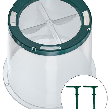 Garantia Sunny stādīšanas zvaniņš (ø 35 cm, augstums 30 cm, kultivēšanas pārsegs augļiem/dārzeņiem, ar zemes enkuru + dzirdināšanas silēm) 645061, caurspīdīgs