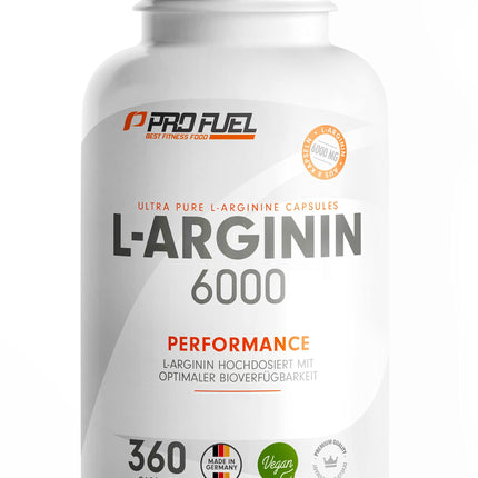 L-arginīns 360 ​​vegāniskas kapsulas - ar 6000 mg augu izcelsmes L-arginīna no fermentācijas (no kuriem 6000 mg ir tīrs L-arginīns) vienā dienas devā - Bez piedevām - laboratoriski pārbaudīts ar sertifikātu - vegāns
