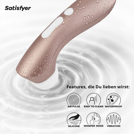 Apmierinātājs Pro 2 Plus | Rozā zelts | Vibrators un klitora stimulācija sievietēm | ekstrēmas seksa rotaļlietas | Piesūceknis un vibrators | Erotisks spiediena viļņu vibrators viņai | spēcīgs un kluss