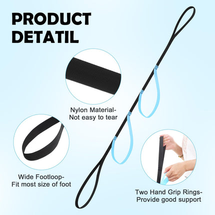 Kāju pacelšanas josta, kāju pacēlājs drošai pārvietošanās palīdzībai. 102 cm stāvēšanas palīglīdzeklis senioriem ar mīkstiem rokturiem lietošanai mājās no gultas, dīvāna, automašīnas.