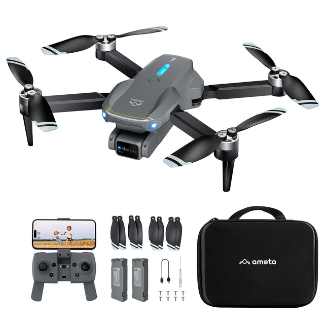 Ameta drons ar 4K kameru pieaugušajiem, S20 Lite FPV drons iesācējiem, RC kvadrokopters ar bezkontaktu motoru, 36 minūšu lidojuma laiks, augstuma noturēšana, apļveida lidojums, dāvanu rotaļlieta bērniem (165 g)