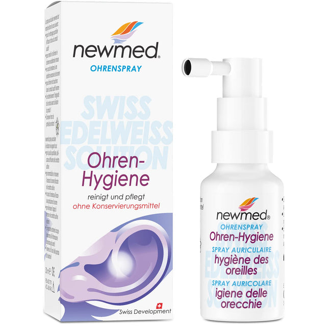 newmed ausu aerosols 30ml - ausu sēra aizbāžņu ārstēšana pieaugušajiem un bērniem | Ausu tīrīšana ar sistēmu