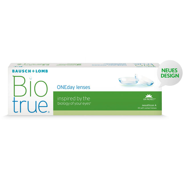 Bausch + Lomb Biotrue ONEday dienas kontaktlēcas, sfēriskas kontaktlēcas, mīkstas, 30 gab. / BC 8,6 mm / DIA 14,2 mm / -2,25 dioptrijas