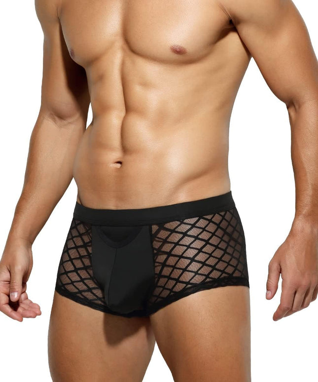 Casey Kevin bokseršorti vīriešiem, caurspīdīga apakšveļa, vīriešu caurspīdīga apakšveļa, apakšbikses, šorti