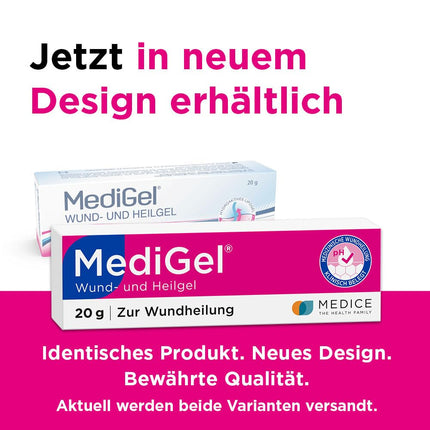 MediGel 20 g brūču dzīšanai - akūtām brūcēm - samazina rētu veidošanos - nelipīgs - hidroaktīvs lipogels ar cinku un dzelzi