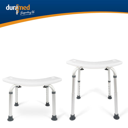 Dunimed dušas krēsls - regulējams augstums 39-52 cm - neslīdošs dušas sēdeklis - dušas palīglīdzeklis - vannas sēdeklis (bez atzveltnes)