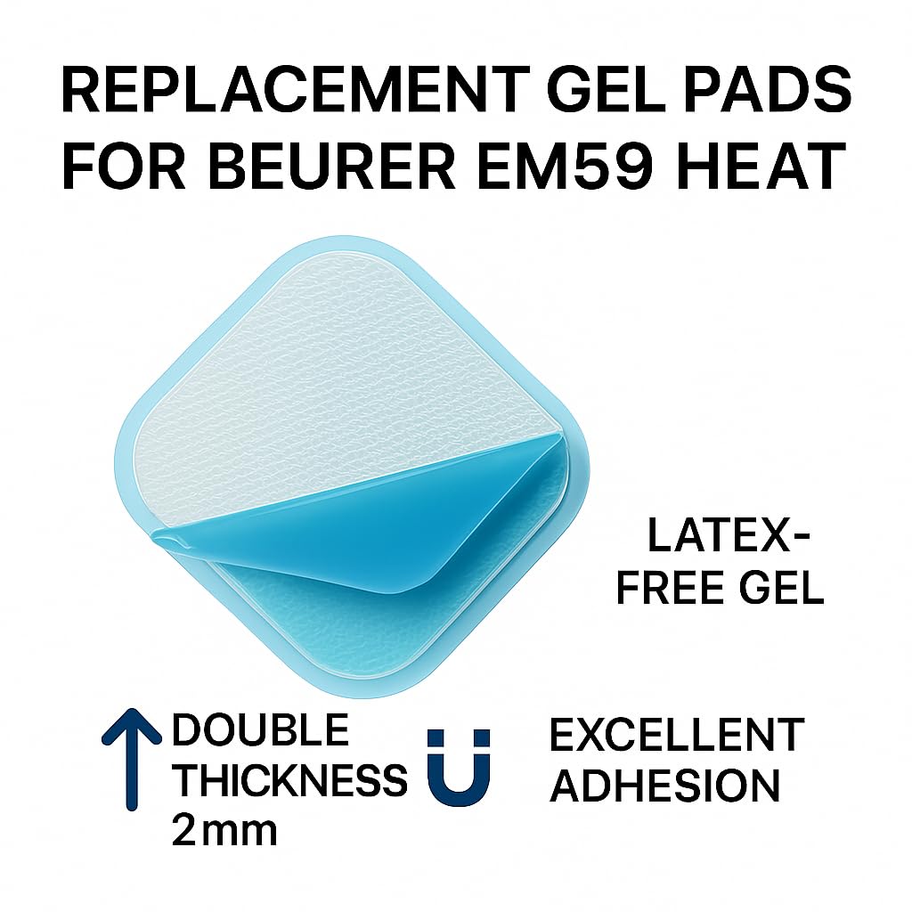 3 Ersatzsets (12 Stück) Gel Pads Tenspad Silver saderīgi ar Beurer EM 59 Heat Geräten. Sparen Sie bis zu 30% des Preises