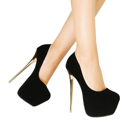 HOMDREAM augstpapēžu kurpes 16CM augstpapēžu kurpes Plus izmēra seksīgas stieņa deju kurpes Cosplay seksīgi vīrieši un sievietes, melnas-37