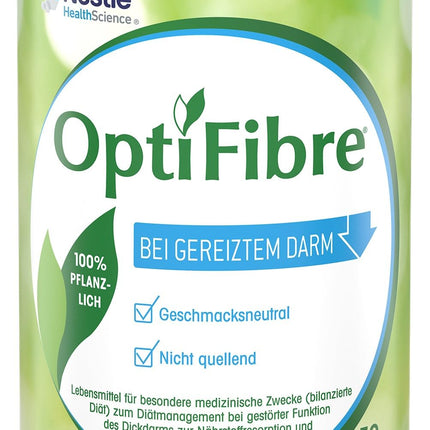 OptiFibre 250 g šķīstošās šķiedrvielas bundžiņa kairinātām zarnām var atjaunot zarnu floru un normalizēt barības vielu uzsūkšanos. 100% augu izcelsmes, bezgaršīgs, viegli šķīstošs, bez uzbriest.