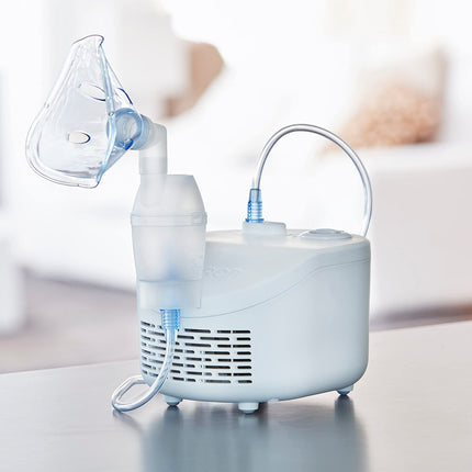 OMRON X101 Easy inhalators pieaugušajiem un bērniem – inhalators elpceļu slimību, piemēram, astmas, saaukstēšanās, alerģiju, vienkāršai ārstēšanai; Inhalators ar augstas kvalitātes piederumiem