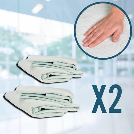 OrtoPrime 2 nesaturēšanas gultas paliktņu iepakojums, mazgājami gultas paklājiņi bērniem un senioriem, 3,15 litri/m² absorbcijas spēja, vairāk nekā 200 mazgāšanas reizes, 4 slāņu ūdensnecaurlaidīgs gultas paliktnis ar spārniņiem, 90 x 85 cm