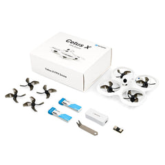 BETAFPV ExpressLRS Cetus X 2S bezkontaktu kvadrokopters ar F4 1S 15A lidojuma kontrolieri, 1103 11000KV motoru, M04 VTX C04 FPV kameru. Betaflight atbalsts FPV iesācējiem, lai lidotu ātrāk un tālāk.