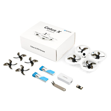 BETAFPV ExpressLRS Cetus X 2S bezkontaktu kvadrokopters ar F4 1S 15A lidojuma kontrolieri, 1103 11000KV motoru, M04 VTX C04 FPV kameru. Betaflight atbalsts FPV iesācējiem, lai lidotu ātrāk un tālāk.