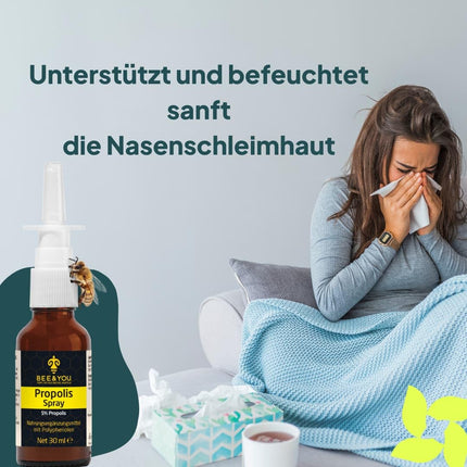 BEE&amp;YOU propolisa aerosols, deguna aerosols 30 ml propolisa ekstrakts, deguna aerosols, bērniem un pieaugušajiem, attīra degunu, bez piedevām, dabīgs, bez alkohola un bez pieraduma efekta, 33 balvas