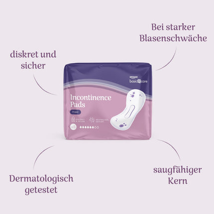 Amazon Basic Care nesaturēšanas ieliktņi Maxi, bez smaržas, 6 iepakojumi pa 8 (48 ieliktņi)