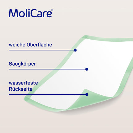 MoliCare Premium gultas paklājiņš 5 pilieni: gultas aizsargpaklājiņš ar absorbējošu serdi, kas izgatavota no celulozes pārslām, 60x90 cm, 4x25 gabali
