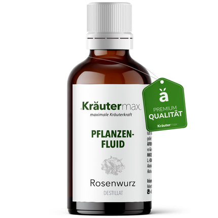 JAUNS! Kräutermax Rhodiola Rosea pilieni | Rhodiola Rosea destilāts kā ideāls papildinājums rožu sakņu kapsulām | Rhodiola Rosea augsta deva vegānisks saskaņā ar Kräutermax | Rhodiola rosea šķidrums | 1 x 50 ml
