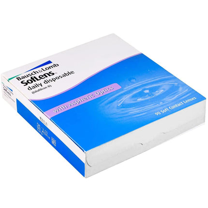 Bausch + Lomb SofLens ikdienas vienreizējās lietošanas kontaktlēcas, sfēriskas kontaktlēcas, mīkstas, 90 gab. BC 8,6 mm / DIA 14,2 / -3,00 dioptrijas
