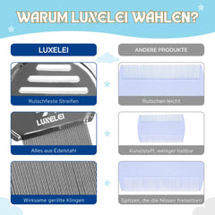 LUXELEI utu ķemme, profesionāla pret utīm un gnīdām, ko iesaka pediatri - utu līdzeklis bērniem - gnīdu ķemme - ķemme gnīdu un utu noņemšanai - ķemme pret utīm