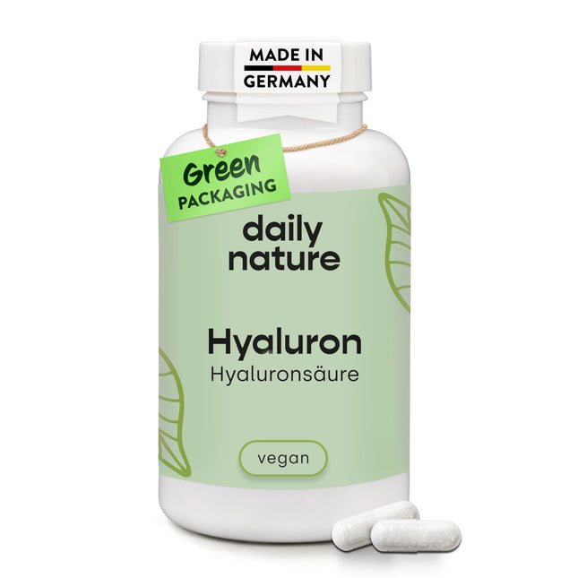 dailynature hialuronskābe 90 kapsulas | 1100 kDa | liela deva ar 500 mg nātrija hialuronāta vienā kapsulā | vegāns | bez nevēlamām piedevām | bezglutēna | bez laktozes