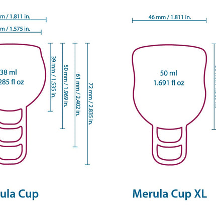 Merula Cup galaxy (violeta) - Viena izmēra menstruālā piltuve no medicīniskā silikona