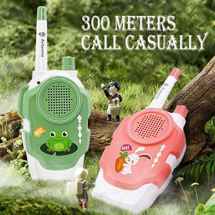 XUBX rācijas bērniem, 300 m diapazons, 2 gabalu komplekts, bērnu rācijas, rotaļlieta aktivitātēm telpās un ārā, radio bērniem 3–12 gadu vecumā, dāvana, skaidra balss piedzīvojumiem, pārgājieniem