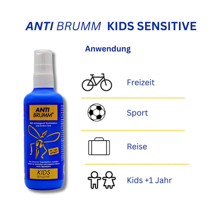 Anti Brumm Kids Sensitive 1x 75 ml I Aizsardzība pret odiem un ērcēm I Odu aerosols I Mājai, ceļojumiem, tropiem I Ikaridīns I Bērniem no 1 gada I Jutīgai ādai I Izdevīgs komplekts plus Pharma Perle dāvana