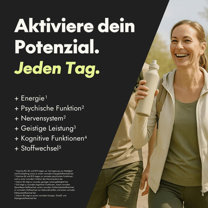 serotalin ORIGINAL HAPPY ENERGY kapsulas | +Griffonia +D3 vitamīns lielā devā +B12 +B6 +Fenilalanīns +Cinks +Hroms +Kofeīns | 100% vegānisks un ražots Vācijā | 2 mēneši