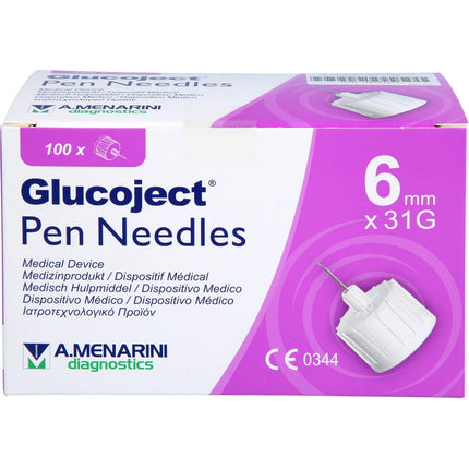GLUCOJECT pildspalvu adatas 31 Gx6 mm 0,25 mm 100 gab.