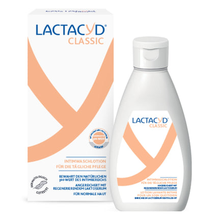 Lactacyd® Classic intīmās higiēnas mazgāšanas losjons – Ar pielāgotu pH līmeni un dabīgu L-pienskābi – Klīniski pārbaudīts un apstiprināts – 200 ml