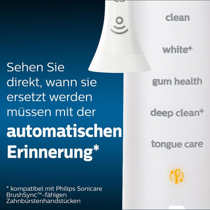 Philips Sonicare Original C3 Premium Plaque Defense standarta Sonic zobu birstes galviņas — 4 iepakojumā, baltā krāsā (modelis HX9044/17)