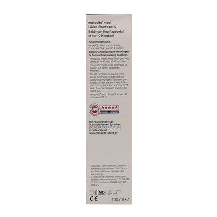 Mosquito med Lice šampūns 2x 100ml - cīnās ar galvas utīm un gnīdām | Ātri un efektīvi | Praktisks pielietojums | Utu līdzeklis | Utu ārstēšana | Vērtību komplekts plus Pharma Perle dāvanu izloze