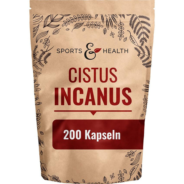 Cistus Incanus kapsulas - 180 kapsulas - 860 mg dienā - vegāns - Rockrose kapsulas - Cystus