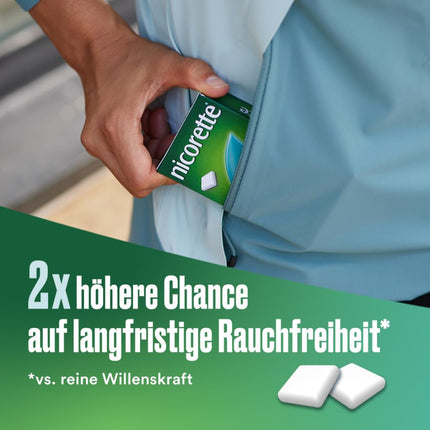 NICORETTE košļājamā gumija 4mg svaigu augļu – nikotīna košļājamā gumija smēķēšanas atmešanai – augļu garša – 4mg nikotīna – smēķēšanas atmešanai – 105 gab.