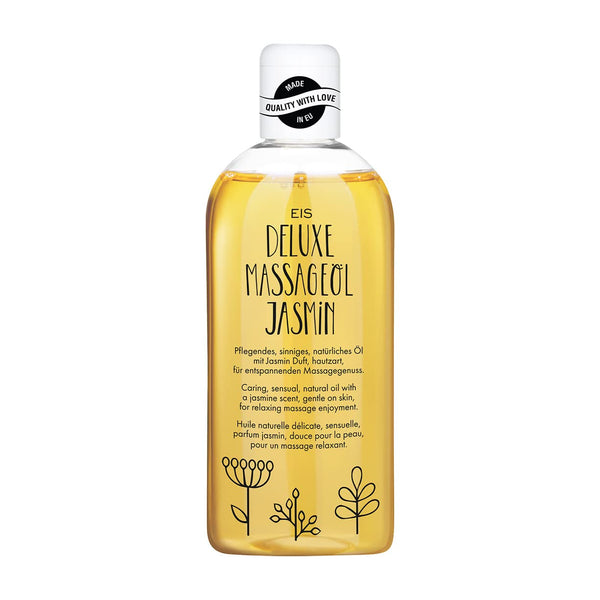 EIS Deluxe masāžas eļļa erotiskā masāžas eļļa 250ml | Dažādas smaržas | Jasmīna aromāts | Ādas kopšana | Augstas kvalitātes sastāvdaļas | Lieliski piemērots jutekliskām un erotiskām masāžām
