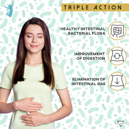 PROBION® | Probiotikas zarnu attīrīšanai | Probiotiskās kapsulas | 40 miljardi KVV | Lactobacillus, Bifidobacterium + Enzi-Mix + Vitamīni + Bambuss un Kumelītes zarnu gāzu izvadīšanai | 30 kapsulas ar aizkavētu iedarbību
