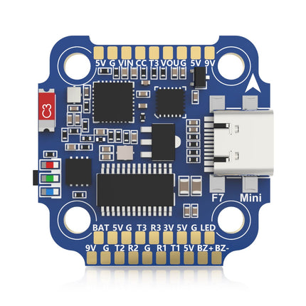 Mini F7 lidojuma kontrolieris 3-6S 20x20mm iebūvēts Bluetooth dronu kaudze atbalsta bezvadu noregulēšanu 2-4 collu FPV dronam